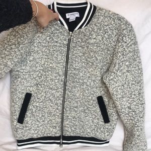 Glamorous tweed bomber jacket